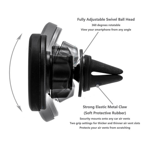 Air Vent Rotatable Magnetic Car Mount Phone Holder Detail Image 04