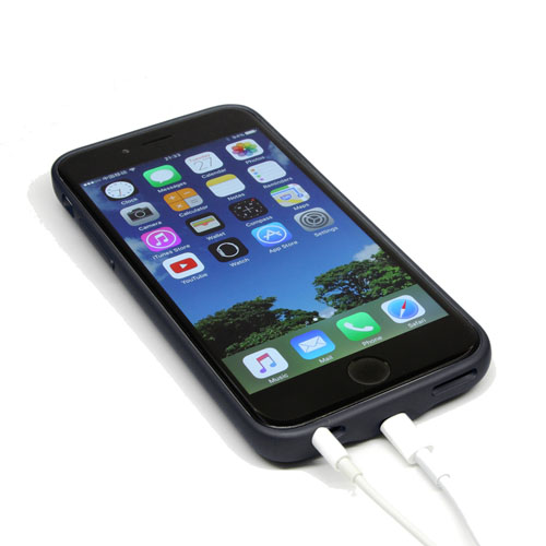 3000mAh Ultra Slim Extended Charger Case for iPhone 6 6s (Black) Detail Image 04