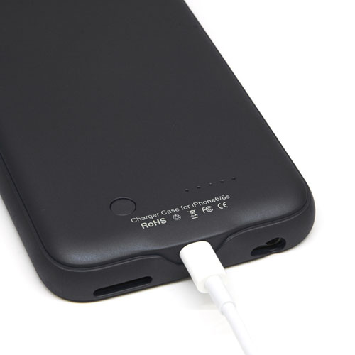 3000mAh Ultra Slim Extended Charger Case for iPhone 6 6s (Black) Detail Image 05