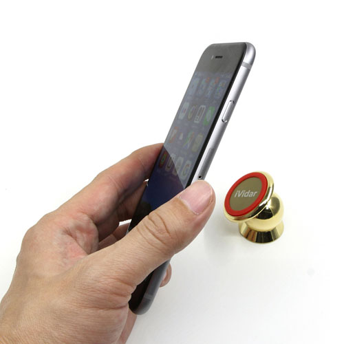 Dashboard Magnetic Car Mount Phone Holder (Gold) Detail Image 06