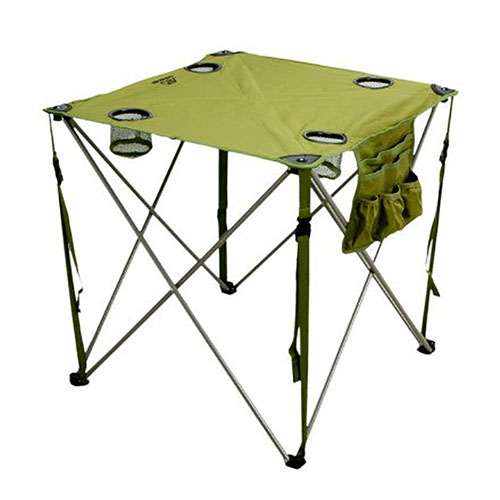 thumbnail image 2 of Folding Camping Table With 2 Cup Holders - Portable 600D Oxford Fabric Picnic Table For Outdoor Use 2 of 9