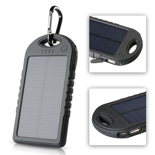 5000mAh Portable Solar Charger Power Bank Detail Image 04